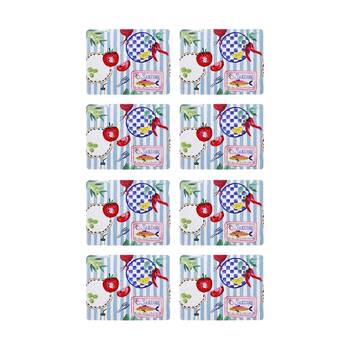 2x 4pc Porto Cucina Mediterranean Rectangle Dinner Placemats 34x26.5cm