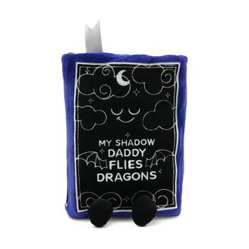 Punchkins Plush Book Shadow Daddy Flies Dragons Blanket Cushion Black/Blue
