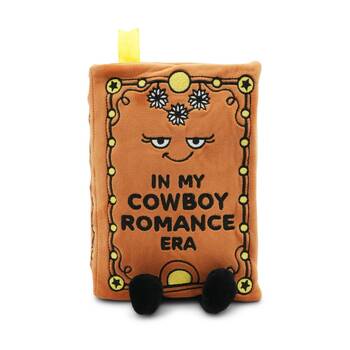 Punchkins Plush Book Cowboy Romance Era Soft Toy Blanket Cushion Brown