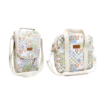 LVD Corfu Work/School Lunch & Double Wine Bottle Cooler Storage Bags Insulated