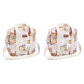2PK LVD Chloe Insulated Work/School Lunch Cooler Storage Travel Bag Multicolour