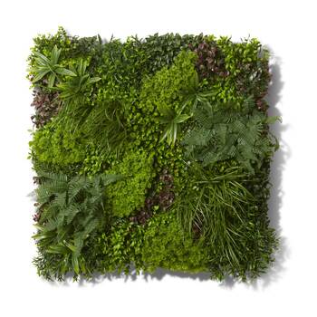 E Style Wallgarden Green Wall Outdoor Mixed PE Artificial Tiles 100x20x100cm