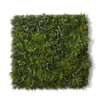 E Style Oasis Wall Outdoor PE Artificial Greenery Tiles Green 100x20x100cm