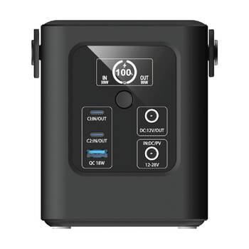 Nrg Vault 100W Portable Power Station Compact Battery Charging Pack Black