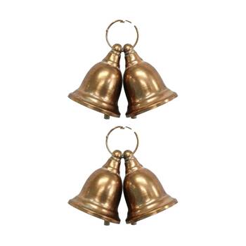 2PK LVD Rustic Twin Bell Hanging Outdoor/Garden Decor/Wind Chime 19.5x10.5x16cm