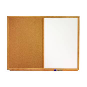 Quartet Combo Board Dual Surface Whiteboard 900x600mm Cork/Oak/White