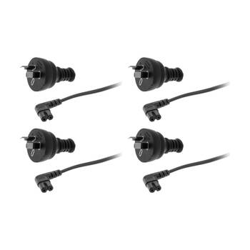 4PK Doss 240V AC Mains To Figure 8 2M Iec C7 Fig8 Right Angle Black