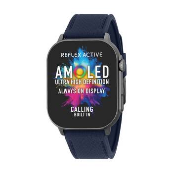 Reflex Active Series 29 Silicone Strap AMOLED Screen Smart Watch Blue