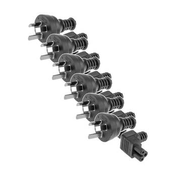 6PK Doss 2M Right Angle Clover Leaf Iec-C5 Appliance Power Cord IEC C5 Cable