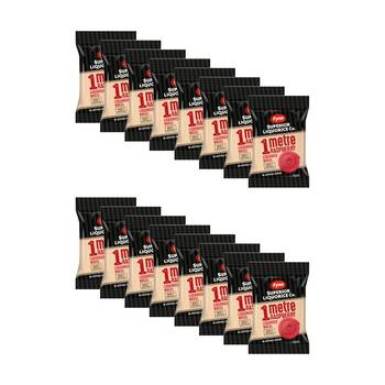 16PK Fyna Superior Liquorice Co 1m Raspberry Red Wheel Candy 120g