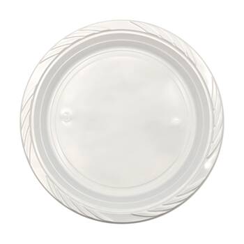 10x 25pc Partyware Reusable Dinner Plates Set Tableware 250mm White