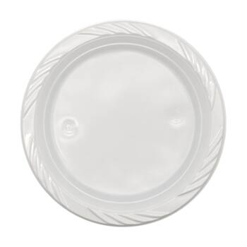 40x 25pc Partyware Reusable Snack Plates Set Tableware 180mm White
