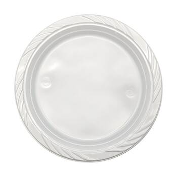 20x 25pc Partyware Reusable Dinner Plates Set Tableware 220mm White