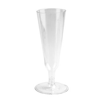 24x 6pc Partyware Reusable Champagne Glass Set Tableware 150ml Clear