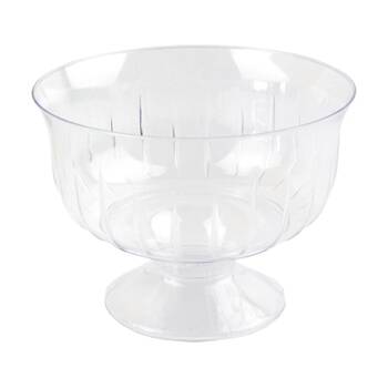 12x 6pc Partyware Reusable Dessert Cup Plastic Serving Bowls Set Clear