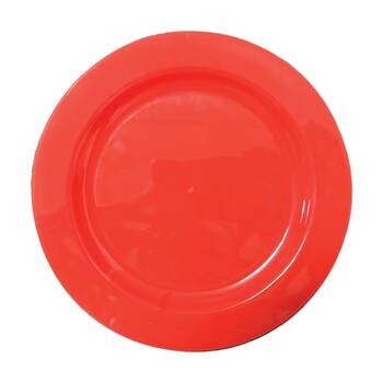 24x 10pc Partyware Reusable Dinner Plates Set Tableware 230mm Red
