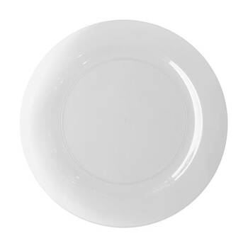 24x 12pc Partyware Reusable Dinner Plates Set Tableware 230mm White
