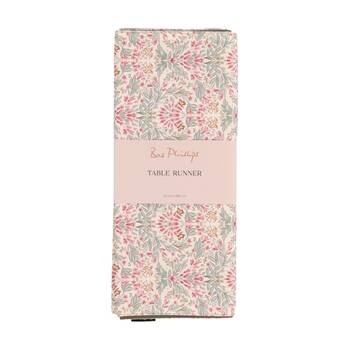 Bas Phillips Printed Linen Looks Table Runner Winter Delicates MED 35x180cm
