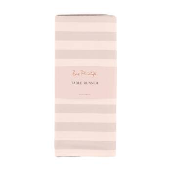 Bas Phillips Printed Linen Looks Table Runner Natural Stripes MED 35x180cm
