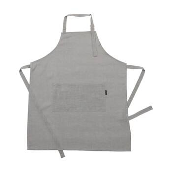 Bas Phillips Kitchen Apron Linen Tencel Adjustable With Pocket Misty Blue