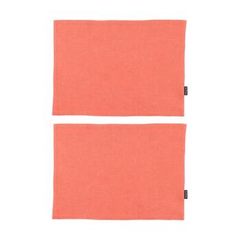 2x 4pc Bas Phillips Linen Tencel Placemat Set Tableware Rust 33x45cm