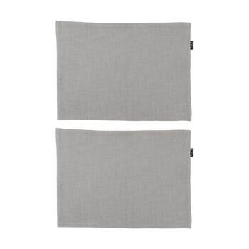 2x 4pc Bas Phillips Linen Tencel Placemat Set Tableware Misty Blue 33x45cm