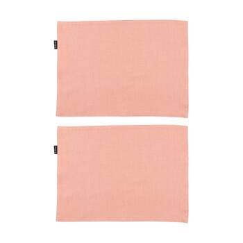 2x 4pc Bas Phillips Linen Tencel Placemat Set Tableware Dusty Pink 33x45cm