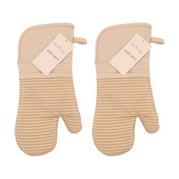 2PK Bas Phillips Essentials Cotton Oven Mitt Kitchen Linen Beach 18x36cm