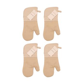 4PK Bas Phillips Essentials Cotton Oven Mitt Kitchen Linen Beach 18x36cm