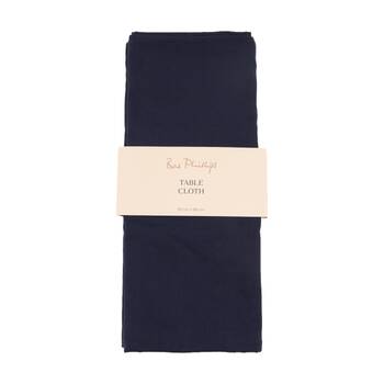 Bas Phillips Essentials Cotton Table Cloth W/ Piped Edge Blue Small 150x180cm