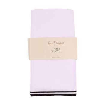 Bas Phillips Essentials Cotton Table Cloth W/ Piped Edge White MED 150x230cm