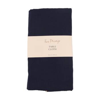 Bas Phillips Essentials Cotton Table Cloth W/ Piped Edge Blue Large 150x300cm