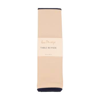 Bas Phillips Essentials Cotton Table Runner W/ Piped Edge Beach Small 35x150cm
