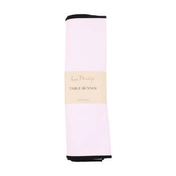 Bas Phillips Essentials Cotton Table Runner W/ Piped Edge White Small 35x150cm