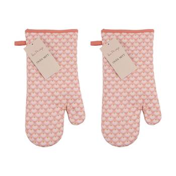 2PK Bas Phillips Printed Linen Looks Oven Mitt Kitchen Accessory Daisy