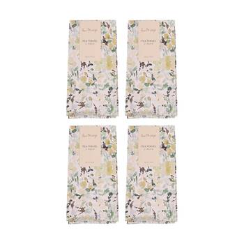 4x 2pc Bas Phillips Printed Linen Looks Tea Towel Set Cotton Green Wonderland