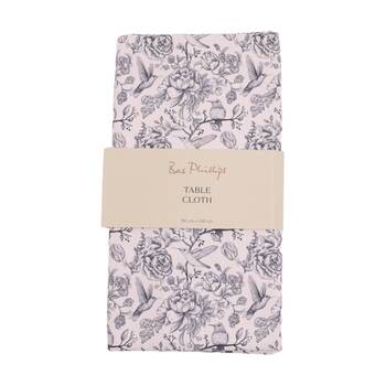 Bas Phillips Printed Linen Looks Table Cloth Blue Birds MED 140x230cm