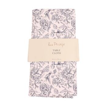 Bas Phillips Printed Linen Looks Table Cloth Blue Birds Large 140x300cm