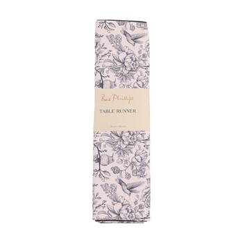Bas Phillips Printed Linen Looks Table Runner Blue Birds Small 35x150cm