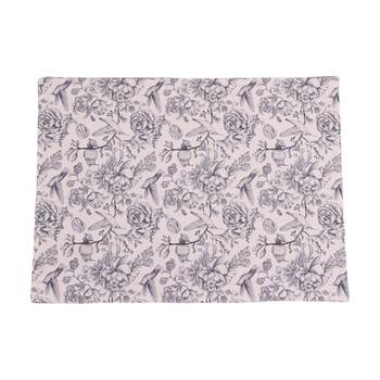 4pc Bas Phillips Printed Linen Looks Placemat Set Blue Birds 33x45cm