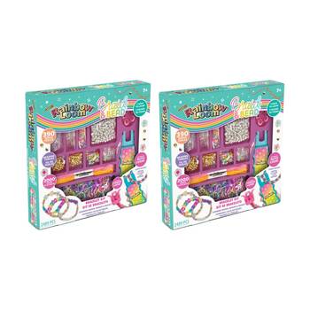 2x Rainbow Loom Braid & Bead Auto Bracelet Kit Craft Set 7Y+ 2489pc