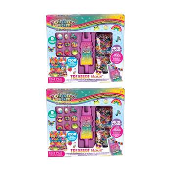 2x Rainbow Loom Treasure Trove Cute-tique Bracelet Kit Craft Set Kids 1241pc