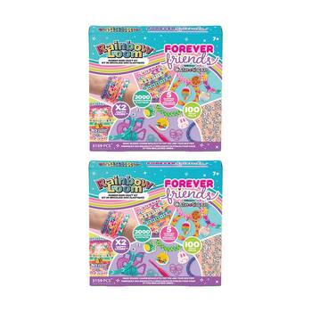 2x Rainbow Loom Forever Friends Bracelet DIY Craft Kit Set 7Y+ Kids Fun 3159pc