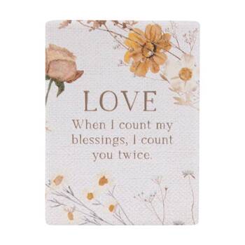 6PK Splosh Rustic Meadow Love Ceramic Kitchen Magnet Beige 6x8cm
