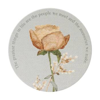 3PK Splosh Rustic Meadow Ceramic Drink Coaster Cork Base Rose 11x11cm