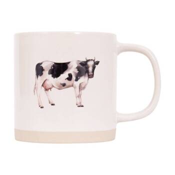 Splosh Rustic Meadow Animal Ceramic Mug Dairy Cow?Beige/Black/White 395ml