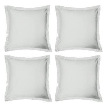 4x Odyssey Living Breathe Cotton European Pillowcase 65cm x Pewter