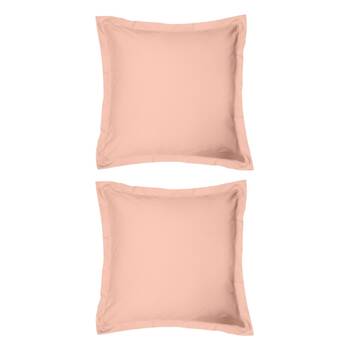 2x Odyssey Living Breathe Cotton European Pillowcase 65cm x Light Clay