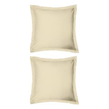 2x Odyssey Living Breathe Cotton European Pillowcase 65cm x Natural