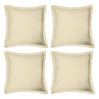 4x Odyssey Living Breathe Cotton European Pillowcase 65cm x Natural